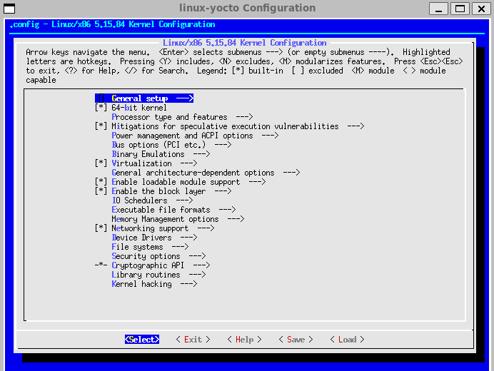 Yocto Kernel Config